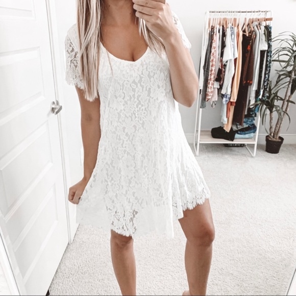Show Me Your MuMu Dresses & Skirts - Show Me Your Mumu Kylie Lace Mini Dress White